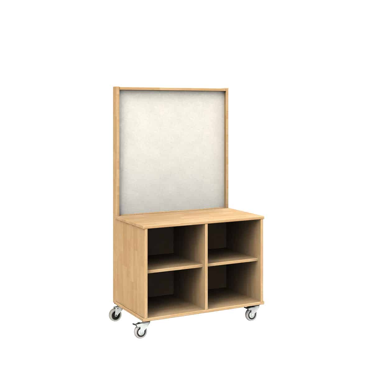 Otto storage unit with high back screen
